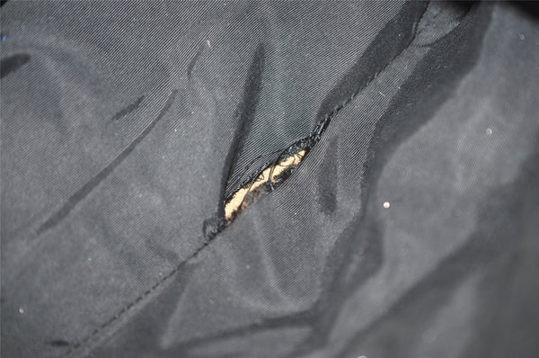 Authentic GUCCI Vintage Hand Tote Bag Purse GG Canvas Leather 92734 Black 3960J