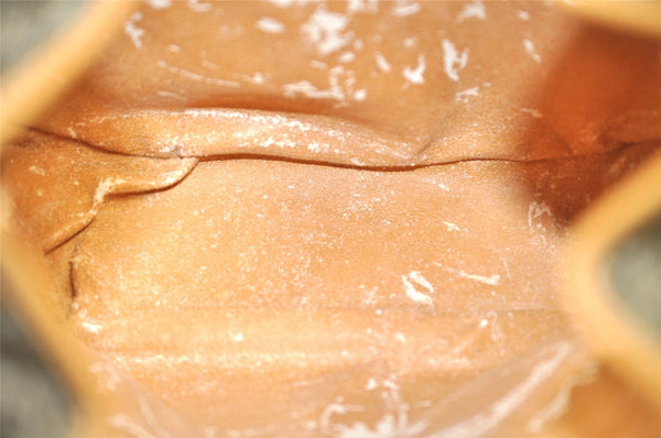 Authentic GUCCI Drawstring Backpack GG Canvas Leather Brown Junk 3961I