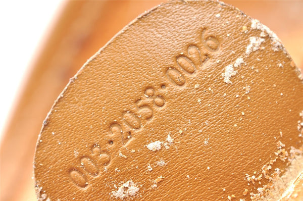 Authentic GUCCI Drawstring Backpack GG Canvas Leather Brown Junk 3961I