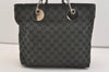 Authentic GUCCI Eclipse Shoulder Tote Bag GG Canvas Leather 285585 Green 3961J