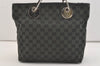 Authentic GUCCI Eclipse Shoulder Tote Bag GG Canvas Leather 285585 Green 3961J