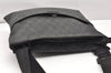 Authentic GUCCI Shoulder Cross Body Bag GG PVC Leather 162904 Black 3961K