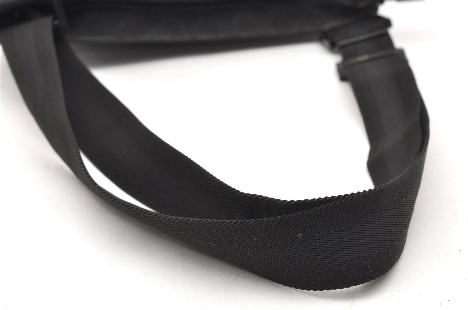 Authentic GUCCI Shoulder Cross Body Bag GG PVC Leather 162904 Black 3961K
