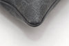 Authentic GUCCI Shoulder Cross Body Bag GG PVC Leather 162904 Black 3961K