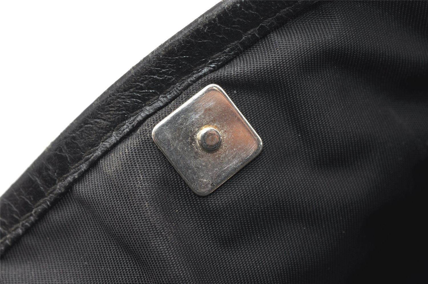 Authentic GUCCI Shoulder Cross Body Bag GG PVC Leather 162904 Black 3961K