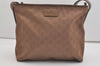 Authentic GUCCI Shoulder Cross Body Bag GG Nylon Leather 314529 Brown  3962J