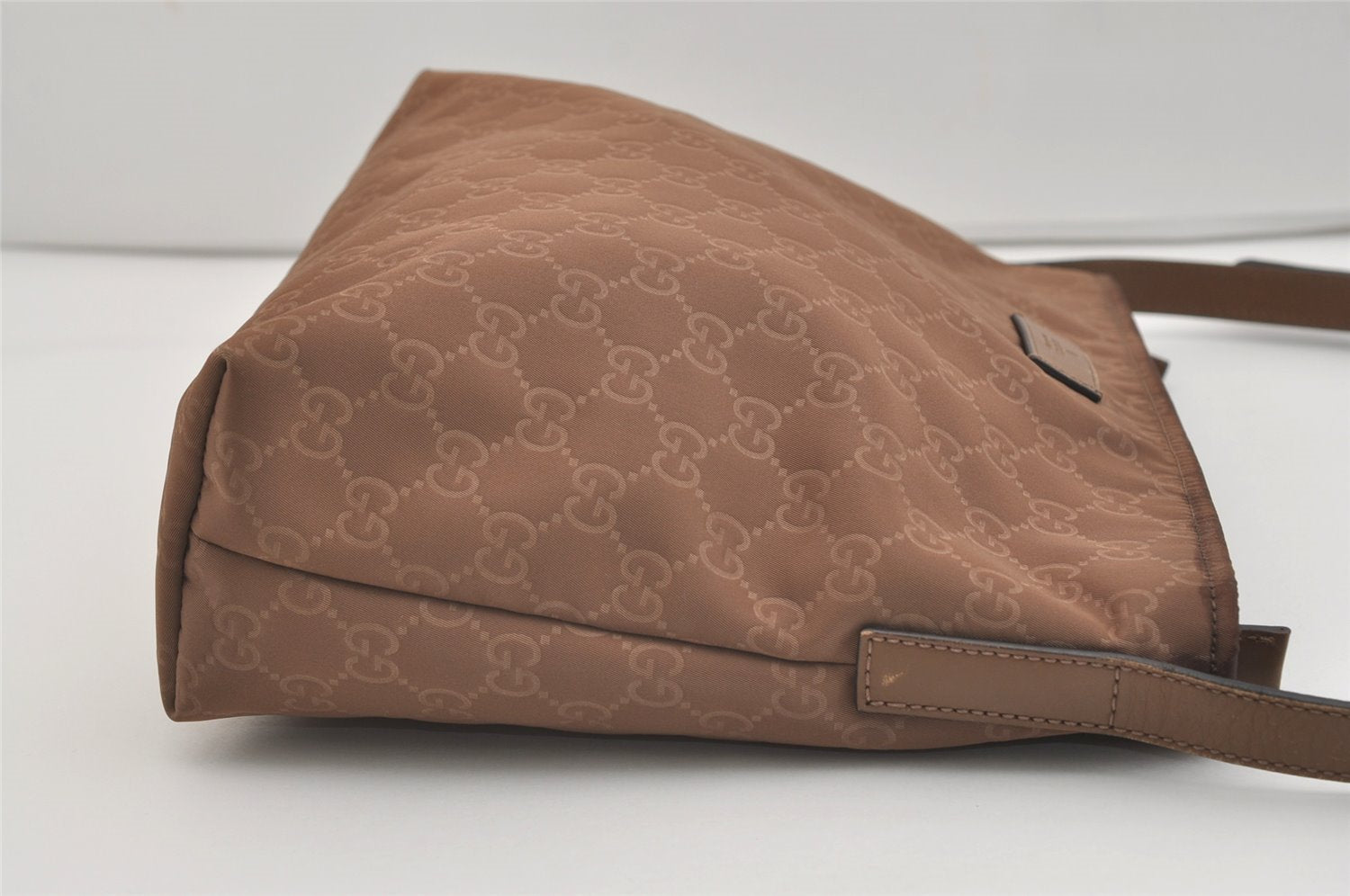 Authentic GUCCI Shoulder Cross Body Bag GG Nylon Leather 314529 Brown  3962J