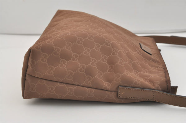 Authentic GUCCI Shoulder Cross Body Bag GG Nylon Leather 314529 Brown  3962J