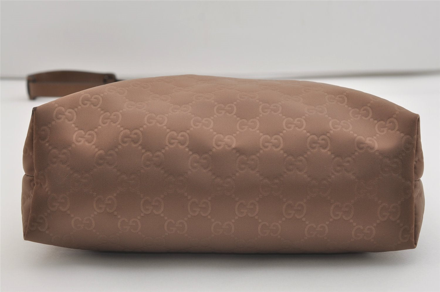 Authentic GUCCI Shoulder Cross Body Bag GG Nylon Leather 314529 Brown  3962J