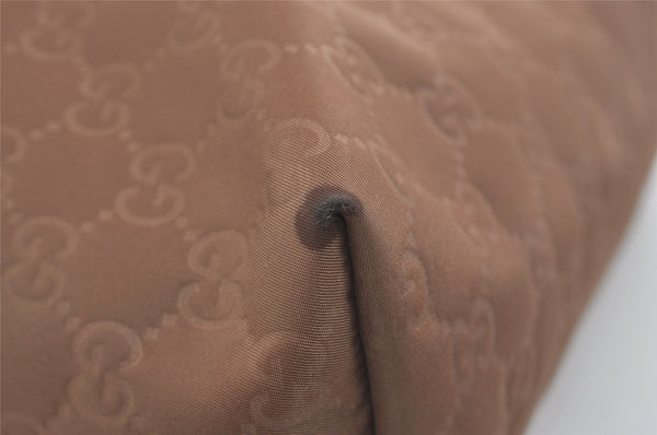 Authentic GUCCI Shoulder Cross Body Bag GG Nylon Leather 314529 Brown  3962J