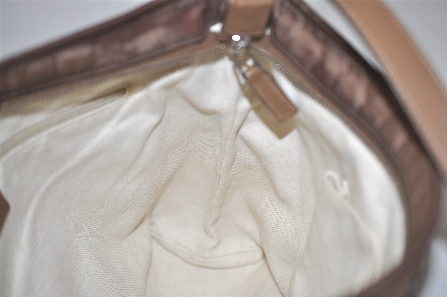 Authentic GUCCI Shoulder Cross Body Bag GG Nylon Leather 314529 Brown  3962J