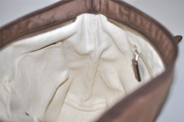 Authentic GUCCI Shoulder Cross Body Bag GG Nylon Leather 314529 Brown  3962J