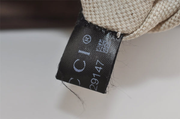 Authentic GUCCI Shoulder Cross Body Bag GG Nylon Leather 314529 Brown  3962J