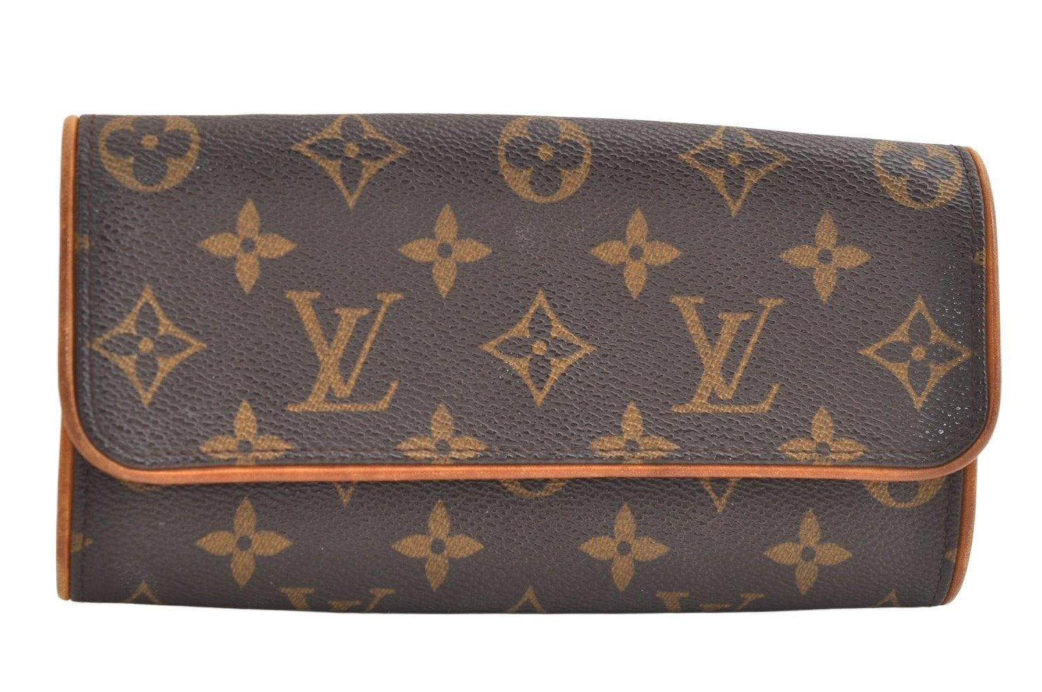 Authentic Louis Vuitton Monogram Pochette Twin PM Shoulder Bag M51854 LV 3963K