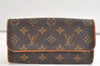 Authentic Louis Vuitton Monogram Pochette Twin PM Shoulder Bag M51854 LV 3963K