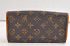 Authentic Louis Vuitton Monogram Pochette Twin PM Shoulder Bag M51854 LV 3963K