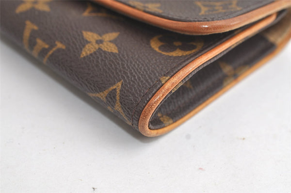 Authentic Louis Vuitton Monogram Pochette Twin PM Shoulder Bag M51854 LV 3963K