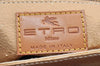 Authentic ETRO Paisley 2Way Shoulder Hand Bag PVC Leather Bordeaux Junk 3964I