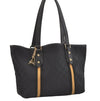 Authentic GUCCI Sherry Line Shoulder Tote Bag GG Canvas Leather Black 3966J