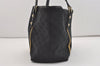 Authentic GUCCI Sherry Line Shoulder Tote Bag GG Canvas Leather Black 3966J