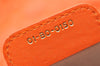 Authentic Christian Dior Panarea Cannage Tote Bag PVC Leather Orange CD 3967I