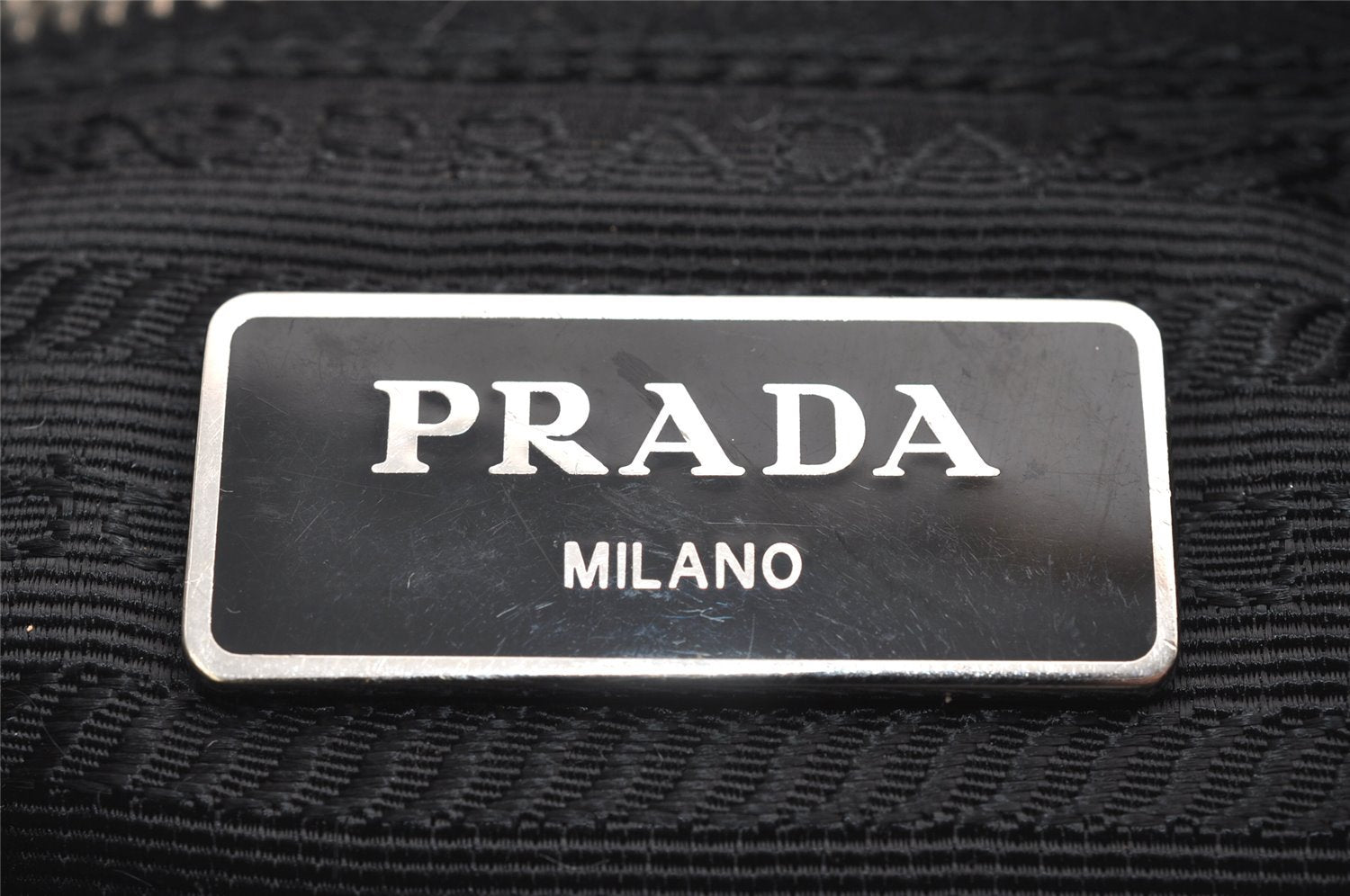 Authentic PRADA Nylon Tessuto Leather Shoulder Cross Body Bag Purse Black 3967J