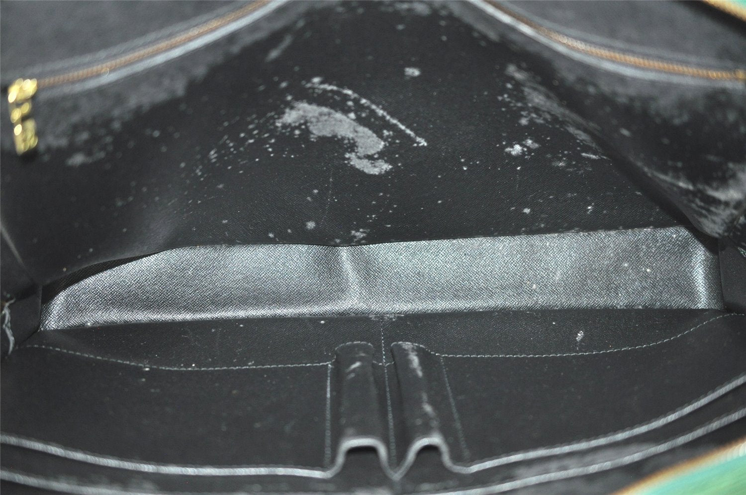 Authentic Louis Vuitton Epi Porte Documents Voyage Briefcase M54474 Green  3968I