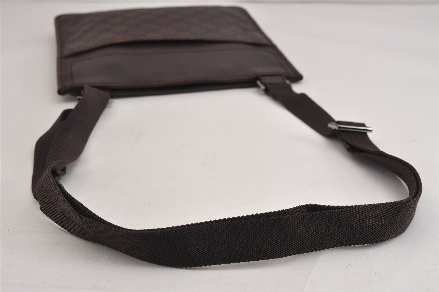 Authentic GUCCI Guccissima GG Leather Shoulder Cross Body Bag 27639 Brown 3968J