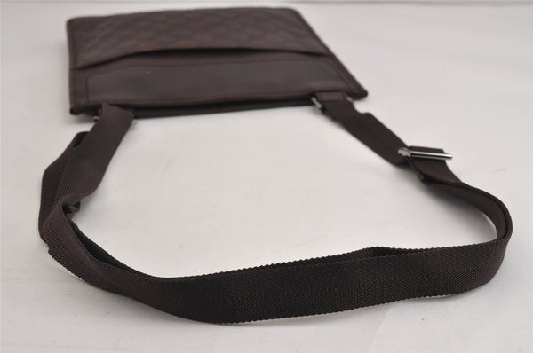 Authentic GUCCI Guccissima GG Leather Shoulder Cross Body Bag 27639 Brown 3968J