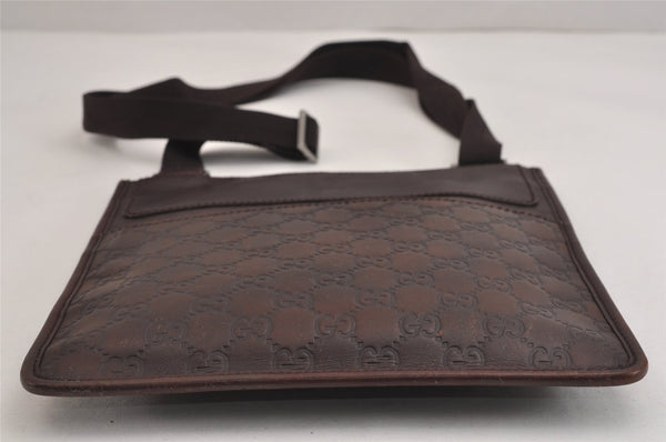 Authentic GUCCI Guccissima GG Leather Shoulder Cross Body Bag 27639 Brown 3968J