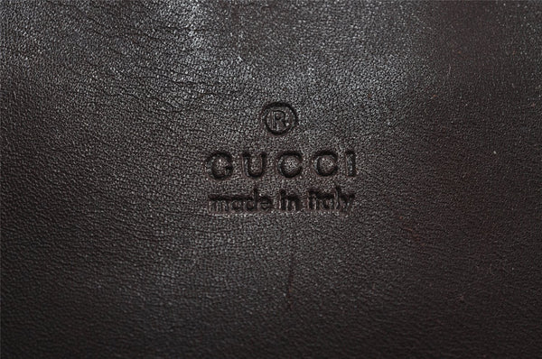 Authentic GUCCI Guccissima GG Leather Shoulder Cross Body Bag 27639 Brown 3968J