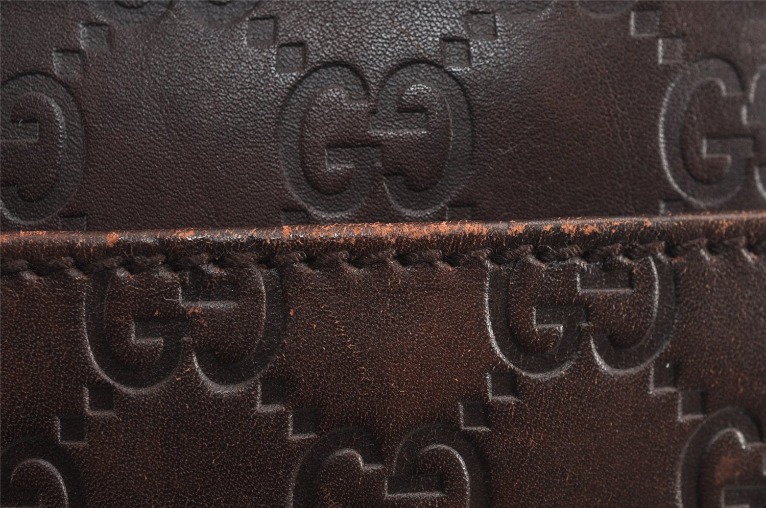 Authentic GUCCI Guccissima GG Leather Shoulder Cross Body Bag 27639 Brown 3968J