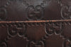 Authentic GUCCI Guccissima GG Leather Shoulder Cross Body Bag 27639 Brown 3968J