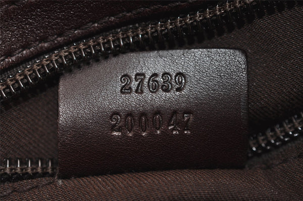 Authentic GUCCI Guccissima GG Leather Shoulder Cross Body Bag 27639 Brown 3968J