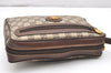 Authentic GUCCI Vintage Clutch Hand Bag Purse GG PVC Leather Brown Junk 3968K
