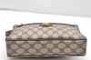 Authentic GUCCI Vintage Clutch Hand Bag Purse GG PVC Leather Brown Junk 3968K
