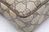 Authentic GUCCI Vintage Clutch Hand Bag Purse GG PVC Leather Brown Junk 3968K