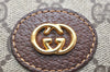 Authentic GUCCI Vintage Clutch Hand Bag Purse GG PVC Leather Brown Junk 3968K