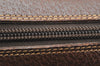 Authentic GUCCI Vintage Clutch Hand Bag Purse GG PVC Leather Brown Junk 3968K