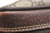 Authentic GUCCI Vintage Clutch Hand Bag Purse GG PVC Leather Brown Junk 3968K