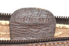 Authentic GUCCI Vintage Clutch Hand Bag Purse GG PVC Leather Brown Junk 3968K