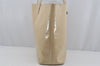 Authentic GUCCI Vintage Shoulder Tote Bag Enamel Beige Junk 3969J