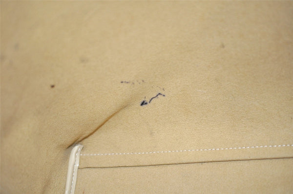 Authentic GUCCI Vintage Shoulder Tote Bag Enamel Beige Junk 3969J