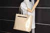 Authentic GUCCI Vintage Shoulder Tote Bag Enamel Beige Junk 3969J