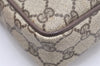 Authentic GUCCI Vintage Clutch Hand Bag Purse GG PVC Leather Brown 3969K