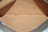 Authentic GUCCI Vintage Clutch Hand Bag Purse GG PVC Leather Brown 3969K