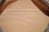 Authentic GUCCI Vintage Clutch Hand Bag Purse GG PVC Leather Brown 3969K