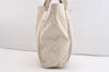 Authentic GUCCI Vintage Shoulder Tote Bag GG Canvas Leather 189669 White 3970J