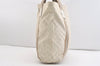 Authentic GUCCI Vintage Shoulder Tote Bag GG Canvas Leather 189669 White 3970J