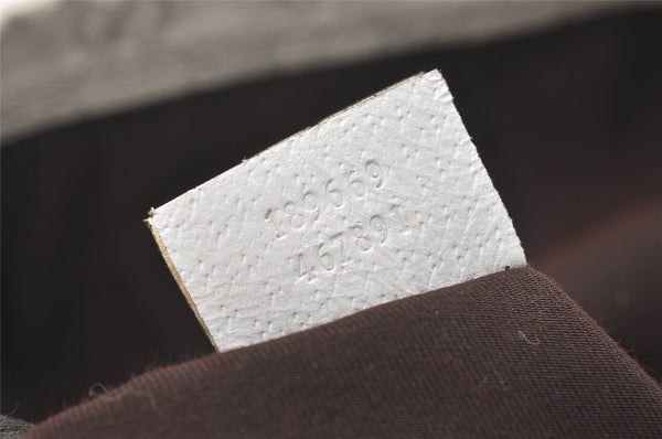 Authentic GUCCI Vintage Shoulder Tote Bag GG Canvas Leather 189669 White 3970J